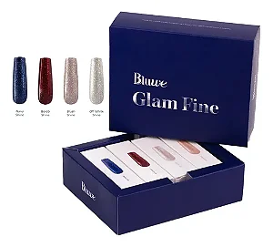 Kit 4 Esmalte Em Gel Glam Fine 9ml - Bluwe Kit Glan Fine