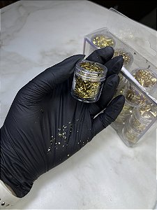 Kit 12 Potinhos de folha de ouro DAFU