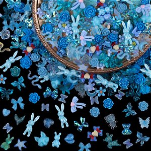 100 PCS 3D DECORACOES AZUL