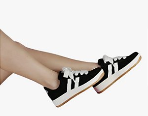 Tenis Quiz 61-1851-01 Preto/Branco/Preto