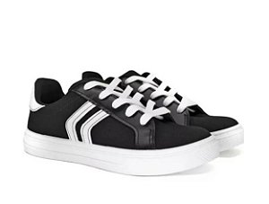 Tenis Moleca 5796.106 Lona Sider/Napa Sardenha Neo- Preto 01/Branco 99