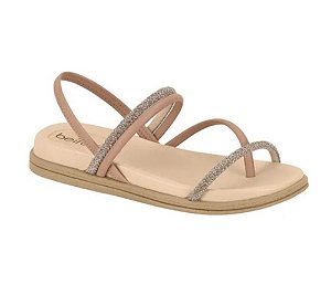Sandália Beira Rio 8513.100 Nude/Ouro Rosado