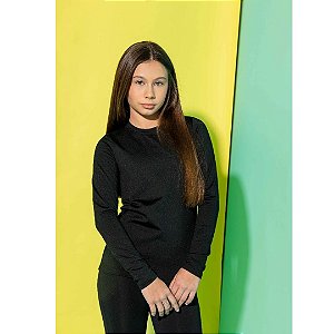 Blusão Upman  Juvenil Menina Thermo Canelado  Preto 904RC