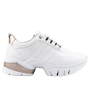 Tenis Ramarim 24-80103 Branco/Ouro - Preto
