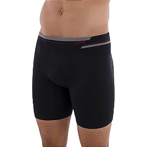 Cueca Lupo 442-002 Boxer Microfibra Alongada Preto