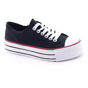 Tenis Street ST0748L Preto/Vermelho