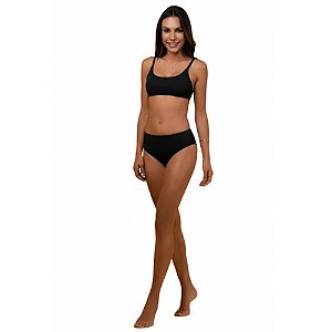 Top inteiro liso Embelleze com bojo removivél e alças com regulagem 40B.491600501 - Preto