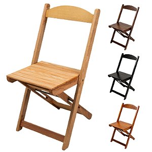 Cadeira Dobrável Bar Jardim Casa Madeira Maciça Portátil