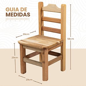 Cadeirinha Infantil de Madeira Assento Painel Liso 4 Cores
