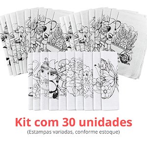 Pano de Prato Riscado Para Pintura Artesanato 30 Unidades