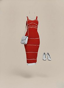 Vestido de Tricô Vermelho Elegante