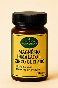 Magnésio Dimalato + Zinco Quelado - 30 caps