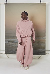 Calça de Moletom Abrigo ( Rosa Velho )