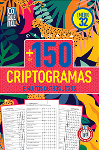 Livro Coquetel Mais de 150 Criptogramas Nível Médio Ed 32