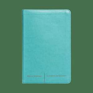 Bíblia Sagrada NVI Slim, Capa luxo verde água