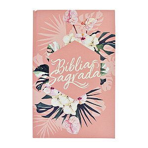 Bíblia ACF, Soft touch, Capa dura floral, Leitura Perfeita