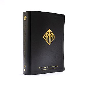 Bíblia de Estudo Thomas Nelson NVI, Letra tradicional, Fonte Leitura Perfeita, com mapas e mais de 50 mil recursos, Capa luxo Preta