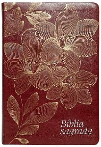 Bíblia NVI, Letra gigante, Fonte Leitura Perfeita, Capa luxo Vinho