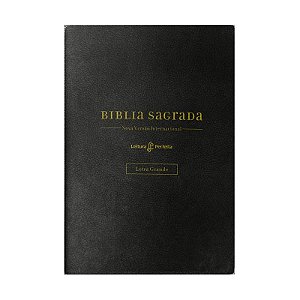 Bíblia NVI, Letra grande, Fonte Leitura Perfeita, com espaço para anotações, Capa luxo Preta
