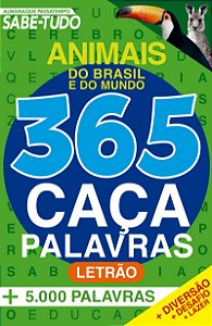 Almanaque Passatempos Sabe-Tudo 365 Caça-Palavras - Animais do Brasil e do Mundo