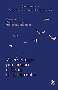 Você chegou por acaso e ficou de propósito