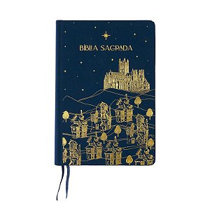 Bíblia A21 The Purpose Book, Letra tradicional, com espaço para anotação, Capa dura com tecido Azul Novo Reino