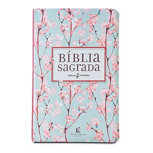 Bíblia NVI, Capa flexível de tecido, Cerejeira, Leitura Perfeita