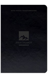 Bíblia NVT, Letra Tradicional, com linha do tempo e plano de leitura anual, Capa Couro ecológico Preto