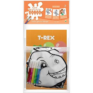 Fazendo Arte com Balão! Atividades & Colorir: T-Rex