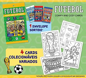 Futebol - Comfy and Cozy 4 Cards para colorir e colecionar