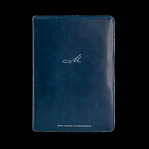 Bíblia de Estudo MacArthur NVI, Letra tradicional, Fonte Leitura Perfeita, Capa luxo Azul