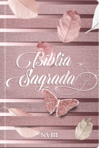 Bíblia Sagrada Feminina | Rosa Borboletas | Capa Dura: Muito prática e bonita - Com as palavras de Jesus em vermelho
