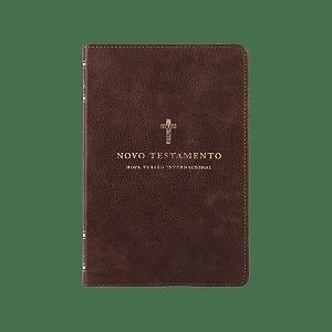 Novo Testamento NVI, Capa luxo, Cruz Marrom, Leitura Perfeita