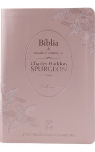 Bíblia NVT de Estudo C. H. Spurgeon, Letra Tradicional, Capa Couro ecológico Rosé