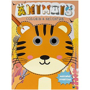 Máscaras Divertidas - Colorir & Recortar: Animais