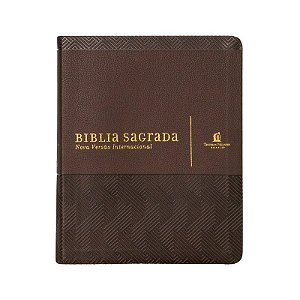 Bíblia NVI com Espaço para Anotações, Capa luxo marrom, Leitura Perfeita