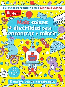 Mais coisas divertidas para encontrar e colorir - Livro 2: Livro de coisas divertidas para encontrar e colorir