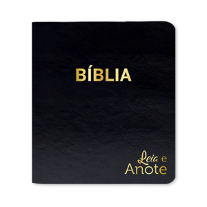 Bíblia Leia e Anote NVI, Letra Tradicional, com espaço para anotação, com Palavras de Jesus Destacadas, Capa Couro Ecológico Preta