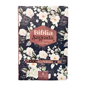 Bíblia NVI, Letra grande, Fonte Leitura Perfeita, com espaço para anotações, Capa luxo Rosas