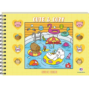 Cute and Cozy Yellow - Livro de Colorir
