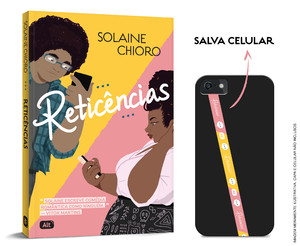 Reticências + brinde (fita salva celular)