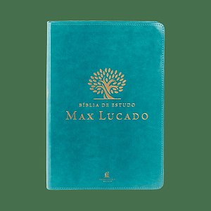 Bíblia de Estudo Max Lucado NVI, Letra tradicional, Fonte Leitura Perfeita, Capa luxo Verde