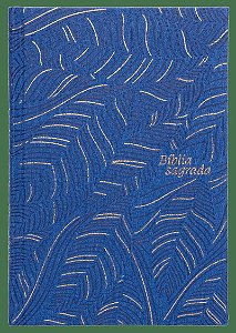 Bíblia NVI Slim, Letra grande, Fonte Leitura Perfeita, Capa dura de luxo Azul Abstrata