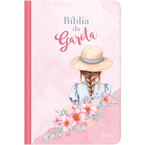 Bíblia da Garota NVT de Estudo, Letra Tradicional, com Índice de Adesivos, Panorama Bíblico, linha do tempo, mapas e acontecimentos históricos, Capa Dura Colorida