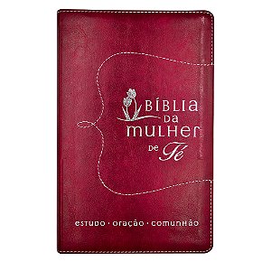 Bíblia da Mulher de Fé NVI, Letra tradicional, com devocionais de Sheila Walsh, Capa luxo Vermelha