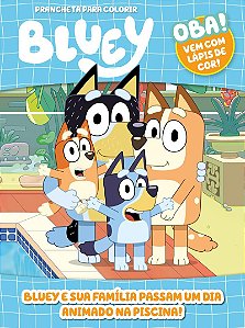 Bluey Prancheta para Colorir