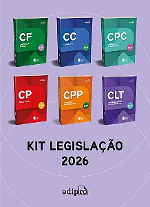 Kit Legislação 2026 – Constituição Federal 2026 + CLT 2026 + Código Civil 2026 + Código de Processo Civil 2026 + Código Penal 2026 + Código de Processo Penal 2026