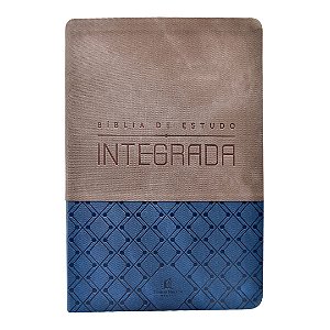 Bíblia de Estudo Integrada NVI, Letra tradicional, Uma perspectiva em ordem cronológica das Escrituras, Capa luxo Azul e grafite
