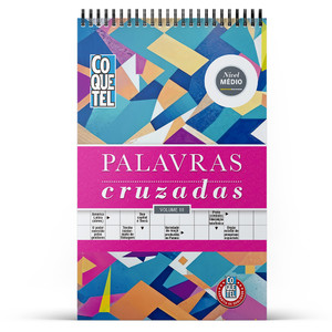 Livro coquetel espiral palavras cruzadas vol. 18: nível médio: mantenha seu cérebro ativo com o desafio definitivo em palavras!