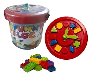 Blocos De Montar 50 Peças Infantils Funny Blocks
